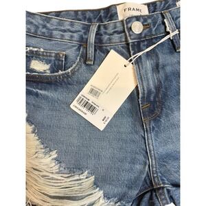 FRAME Denim Le Grand Garcon Distressed Cut Off Jean Shorts Size 26